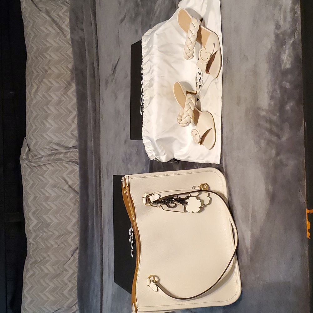 Matching coach purse and heels